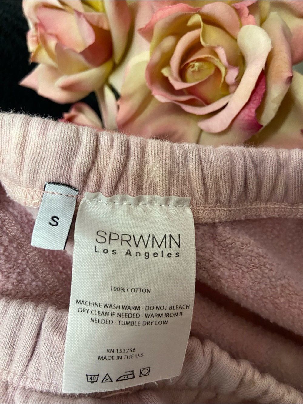 SPRWMN Pink Rose Tie-Dye Crewneck Sweatshirt and Sweatpants Set - Picture 3 of 9